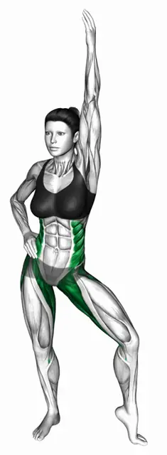 힙 크런치 자세 시연