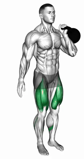 케틀벨 같은손 리버스 런지 자세 시연