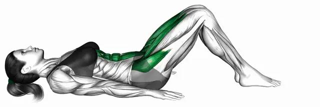 누워서 다리 뻗기 자세 시연