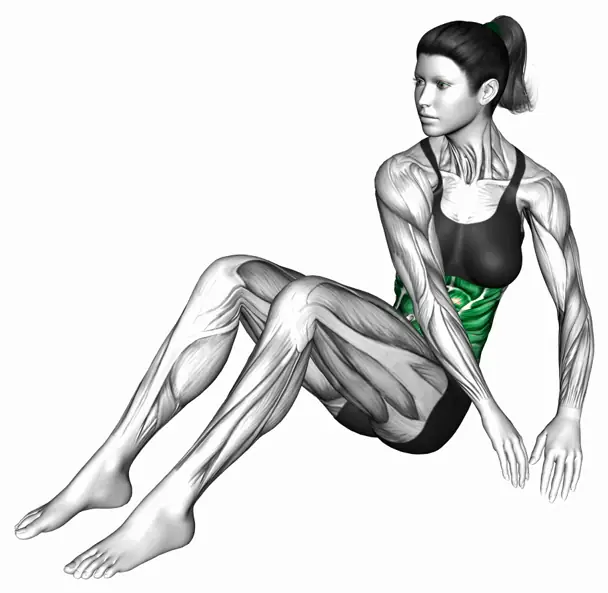 러시안 트위스트 (초급) 자세 시연