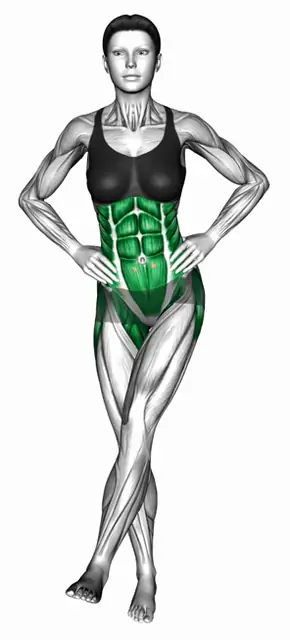스탠딩 밸런스 대각선 레그 리프트 자세 시연