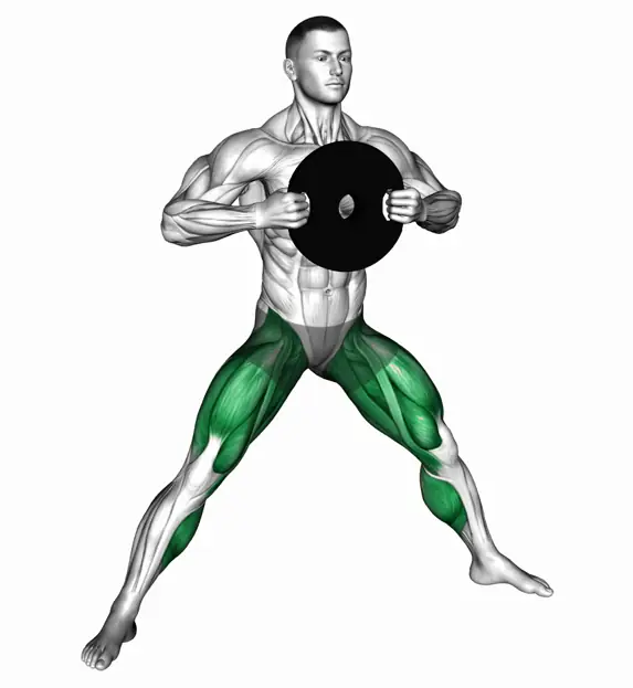 플레이트 코사크 스쿼트 자세 시연