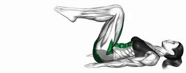 90도 싱글 니 크런치 자세 시연