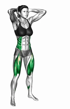 얼터네이팅 스쿼트 앤 리치 자세 시연