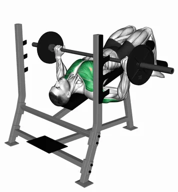 Barbell Decline Wide-grip Press demo