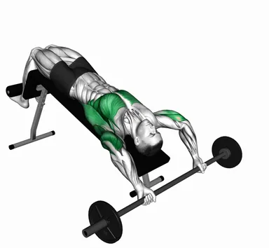 Barbell Decline wide-grip pullover demo