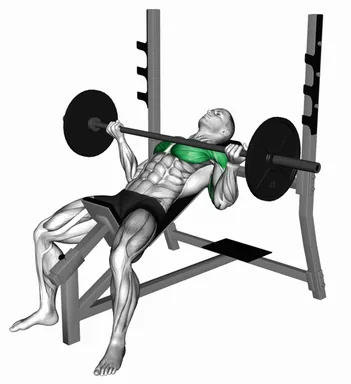 Barbell Incline Wide Reverse-grip Bench Press demo