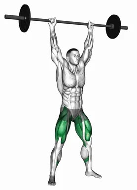 Barbell Overhead Sumo Squat demo