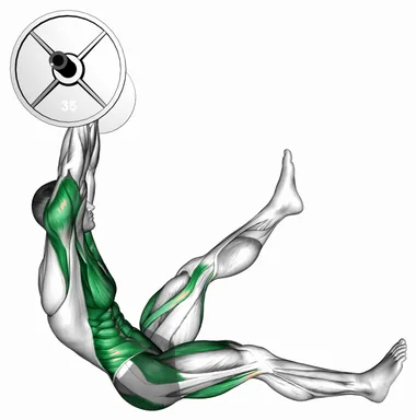 Barbell Seated Alternate Leg Raise demo