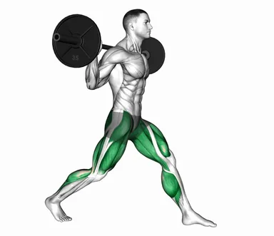 Barbell Static Lunge demo