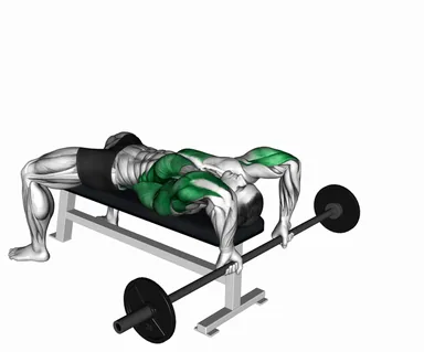 Barbell Triceps Pullover demo