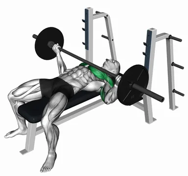 Barbell Wide Reverse Grip Bench Press demo