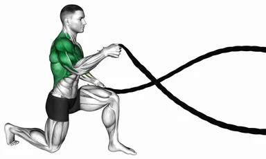 Battling Ropes Half Kneeling Waves demo