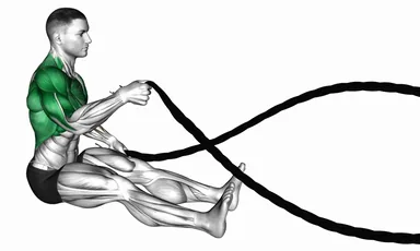 Battling Ropes Seated Waves demo