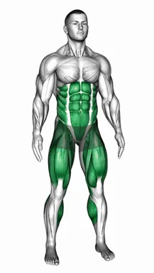 Bodyweight Squat to Front Leg demo