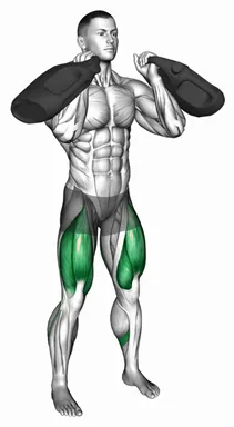Bottle Weighted Front Squat demo