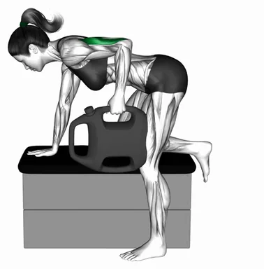 물병 트라이셉 킥백 자세 시연