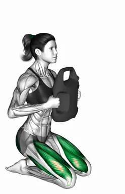 물병 닐링 스쿼트 자세 시연
