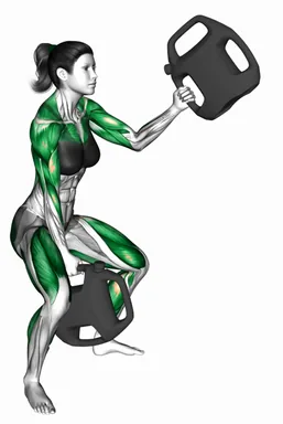 물병 스쿼트 얼터네이트 웨이브 자세 시연