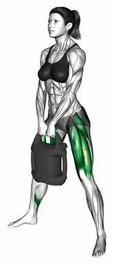 Bottle Weighted Sumo Squat demo