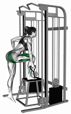 Cable Ipsilateral Glute Dominant Step-Up demo