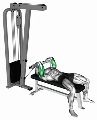 Cable Lying Triceps Extension (Low) demo