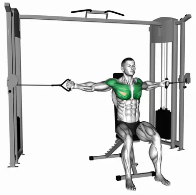 Cable Seated Chest Half Fly demo