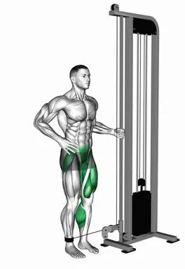 Cable Squat Side Leg Kick demo