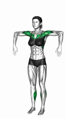 Calf Raise Internal External Arms Rotation demo