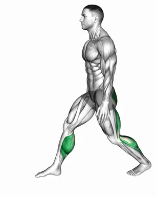 Crouching Heel Back Calf Stretch demo