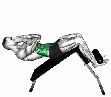 Decline Cross Sit up demo
