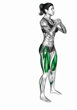 더블 펄스 스쿼트 킥백 자세 시연