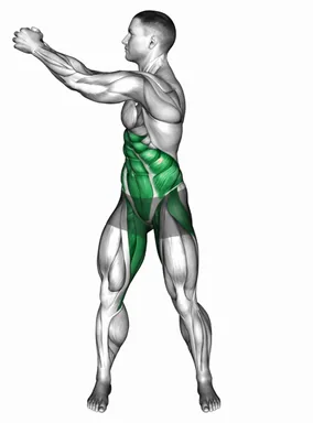 더블 우드촙퍼(카디오) 자세 시연