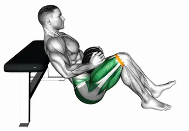 Dumbbell Banded Single Leg Hip Thrust demo