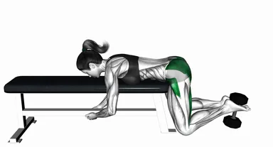 Dumbbell Frog Reverse Hyperextension (on a bench) demo