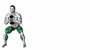 Dumbbell Goblet Squat Side Shuffle demo