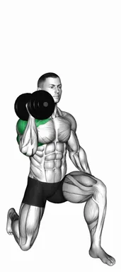 Dumbbell Half Kneeling Single Arm Shoulder Press demo