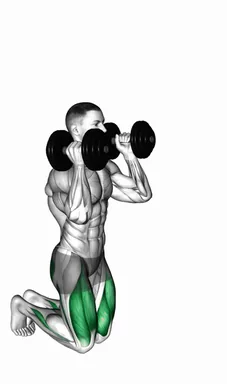 Dumbbell Kneeling to Stand (Clean Grip) demo