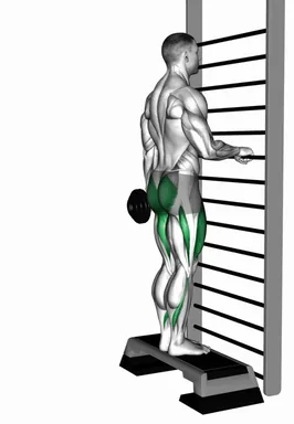 Dumbbell Opposite Reverse Lunge from Deficit demo
