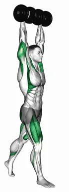 Dumbbell Overhead Split Squat demo