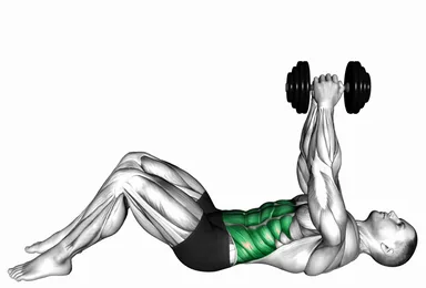 Dumbbell Straight Arm Crunch (VERSION 2) demo