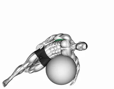 Exercise Ball Side-Lying Lat Stretch demo