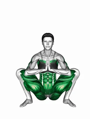 Garland Pose Sky Reach Hands Hold demo
