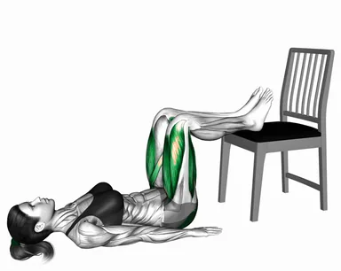 Glute Bridge Single Leg with Chair demo