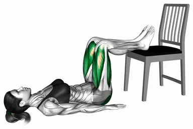 Glute Bridge Two Legs with Chair demo