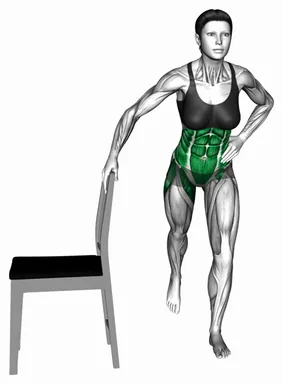 체어 서포트 하프 서클 드로우 자세 시연
