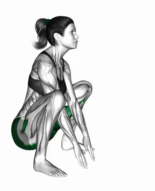 Hip And Knee Flexion Squatting Stretch demo