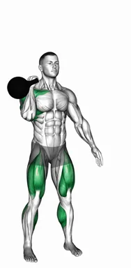 Kettlebell One Arm Thruster demo