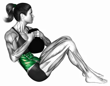Kettlebell Weighted Russian Twist demo
