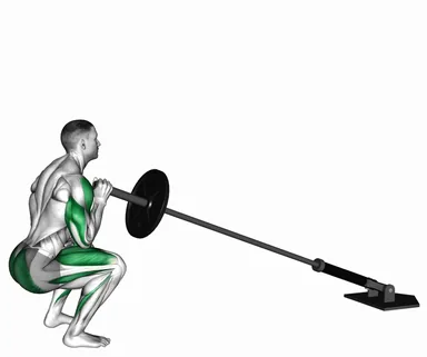 Landmine Single Arm Shoulder Press Squat demo